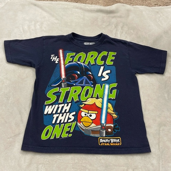 Boys Angry Bird Star Wars Shirt - Picture 1 of 4